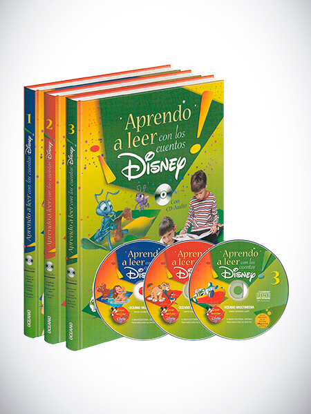 Aprendo a Leer con los Cuentos de Disney 3 Vols con 3 CDs Audio