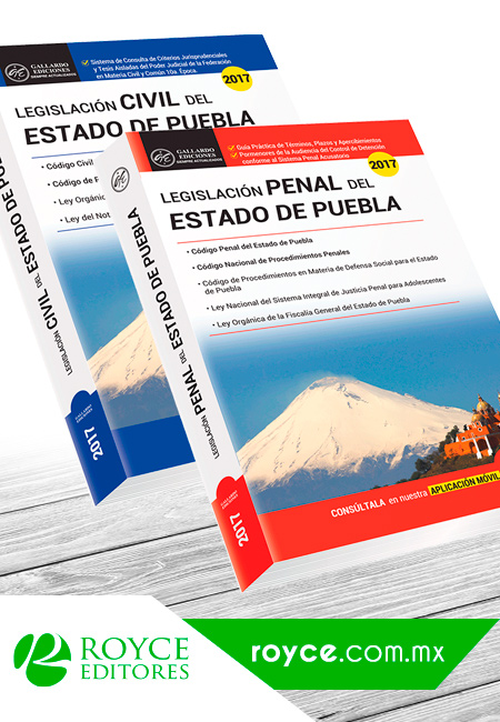 Compra en línea Legislación Civil y Penal del Estado de Puebla