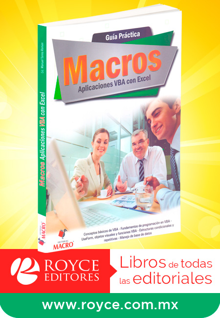 Compra en línea Guía Práctica Macros Aplicaciones VBA con EXCEL