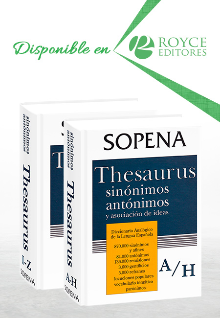 Compra en línea Thesaurus Sinónimos Antónimos y Asociación de Ideas 2 Vols